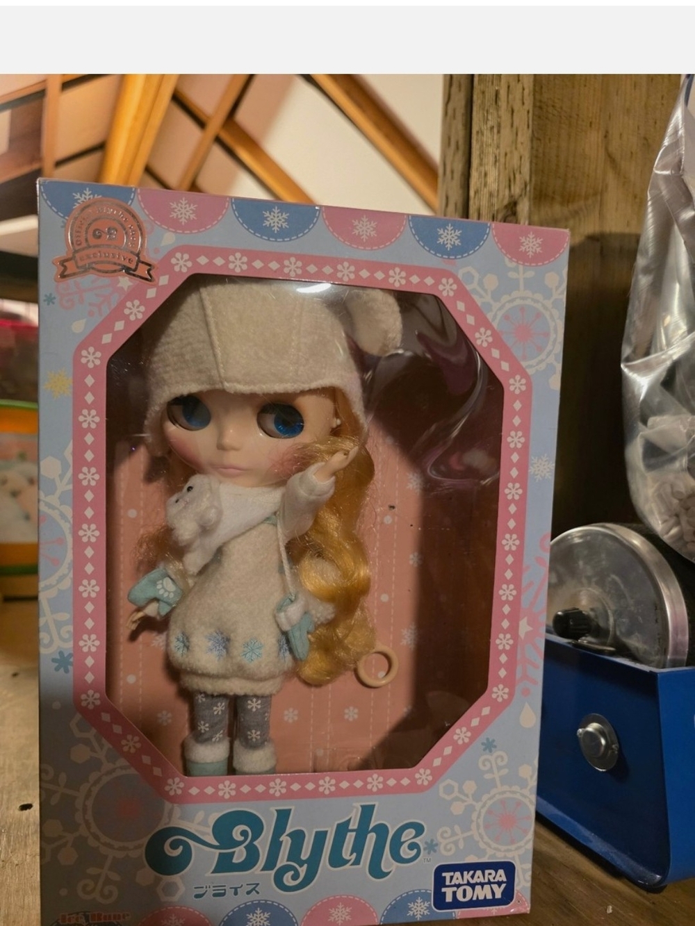 Takara Blythe Winter Outfit Doll - White & Blue